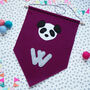 Personalised Panda Pennant Flag, thumbnail 1 of 6