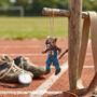 Handmade Felt Running Cheetah Hanging Decoration, thumbnail 2 of 4