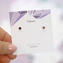 Sterling Silver Minimalist Birthstone Stud Earrings, thumbnail 2 of 5