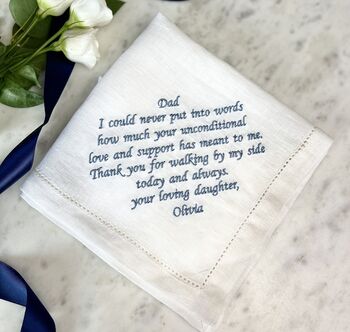Father Of The Bride Message Handkerchief, 2 of 5