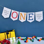Personalised One Birthday Banner : 1st Birthday Party Decoration, thumbnail 1 of 10