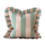Outdoor Ruffle Striped Cushion, thumbnail 6 of 6
