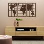 Global Explorer: Wooden World Map For Living Spaces, thumbnail 6 of 12