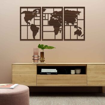 Global Explorer: Wooden World Map For Living Spaces, 6 of 12