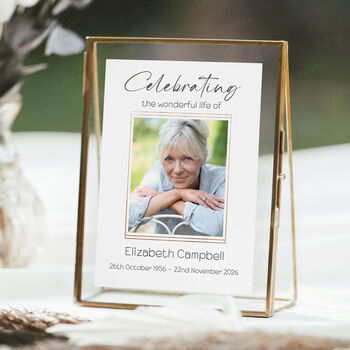 Personalised Photo Funeral Celebration Of Life Poster, 3 of 4