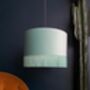 Sea Green Lampshade With Gold Lining And Fringing, thumbnail 3 of 11