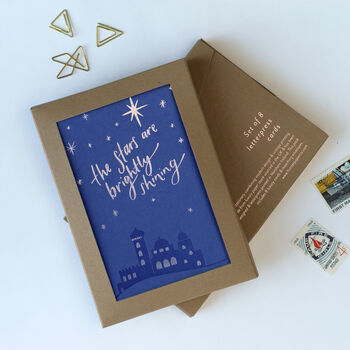 The Stars Are Brightly Shining Christmas Card Pack, 2 of 2