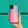 Personalised iPhone Case Rainbow Hexagons, thumbnail 1 of 2