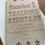 Personalised Number One Teacher Wooden Gift Card, thumbnail 2 of 10