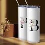 Personalised Birth Flower And Initial Insulated Travel Cup, thumbnail 2 of 9