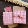 Pink Gingham Paper Fibre Wrapping/Patterned Paper Sheet, thumbnail 7 of 12