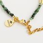 Emerald Gemstone Boho Beaded Bracelet, thumbnail 2 of 3