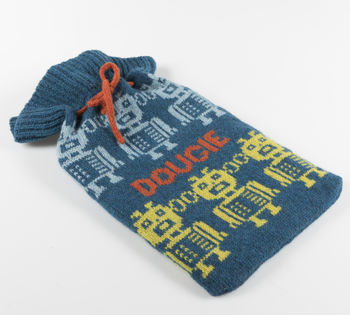 Robot Knitted Hot Water Bottle Cover, 2 of 3