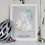 Personalised Land's End To John O' Groats Map Print, thumbnail 1 of 6