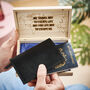 Personalised Leather Passport Cover In Wooden Gift Box, thumbnail 4 of 9