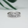 Personalised Sterling Silver Engraved Band Ring, thumbnail 5 of 11