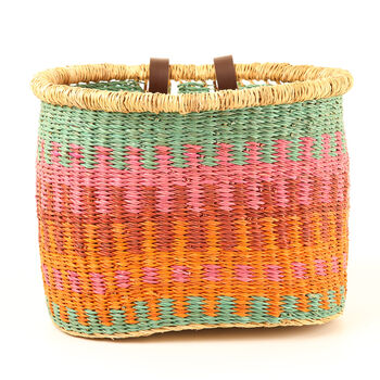 Colourful Handcrafted Bike Basket, 7 of 10