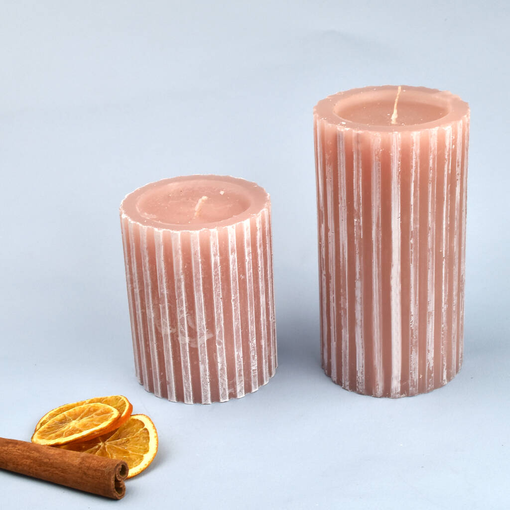 G Decor Scented Grooved Blossom Pillar Candle, 1 of 7