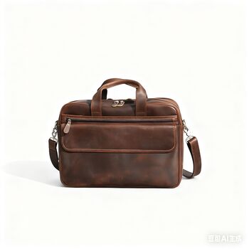 Genuine Leather Business Briefcase Laptop Bag, 6 of 12