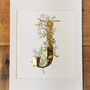 J Is For Jasmine Illuminated Botanical Print, thumbnail 2 of 4