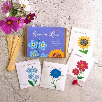 Sow In Love Flower Seed Gift Box, 2 of 7