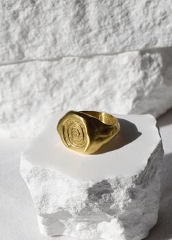 Gold Gaia Ring Unisex Gift, 2 of 6