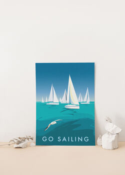 Go Sailing Travel Poster Art Print, 3 of 8