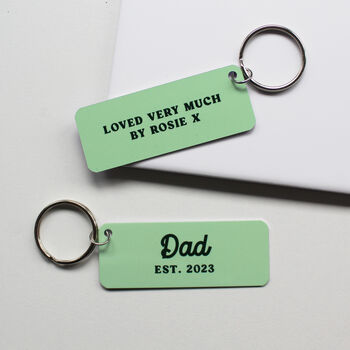 The Year You Became My Daddy Personalised Keyring, 3 of 7