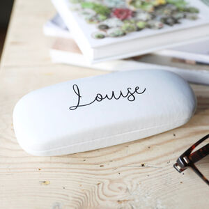Sweet Christmas Quote Handwrite Glasses Case Eyeglasses Clam Shell Holder Storage Box