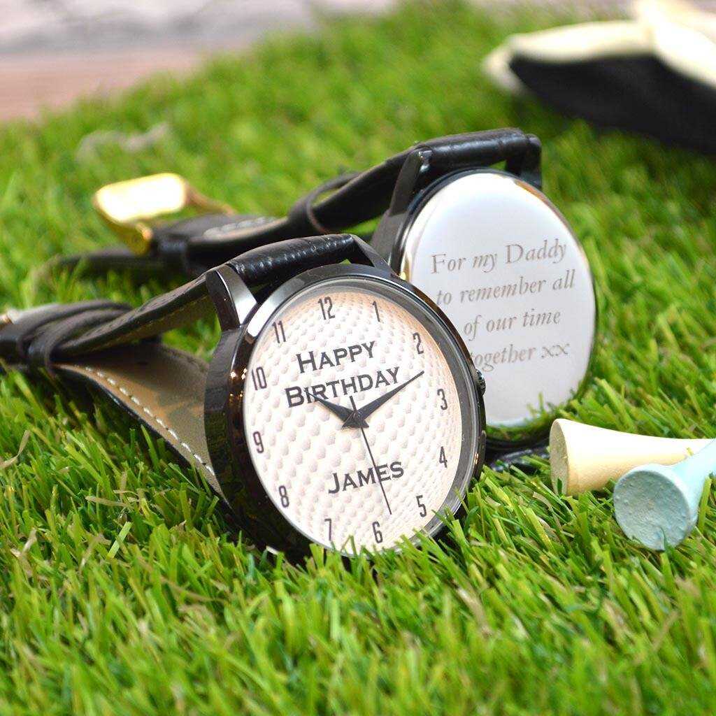 Personalised Golf Wrist Watch Bespoke Dial By