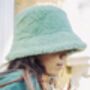 Sage Green Fluffy Bucket Hat, thumbnail 4 of 6