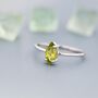 Genuine Green Peridot Crystal Ring In Sterling Silver, thumbnail 5 of 12