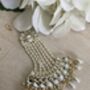 White Pearl Gold Plated Pearl Passa/Jhumar Headpiece, thumbnail 1 of 6