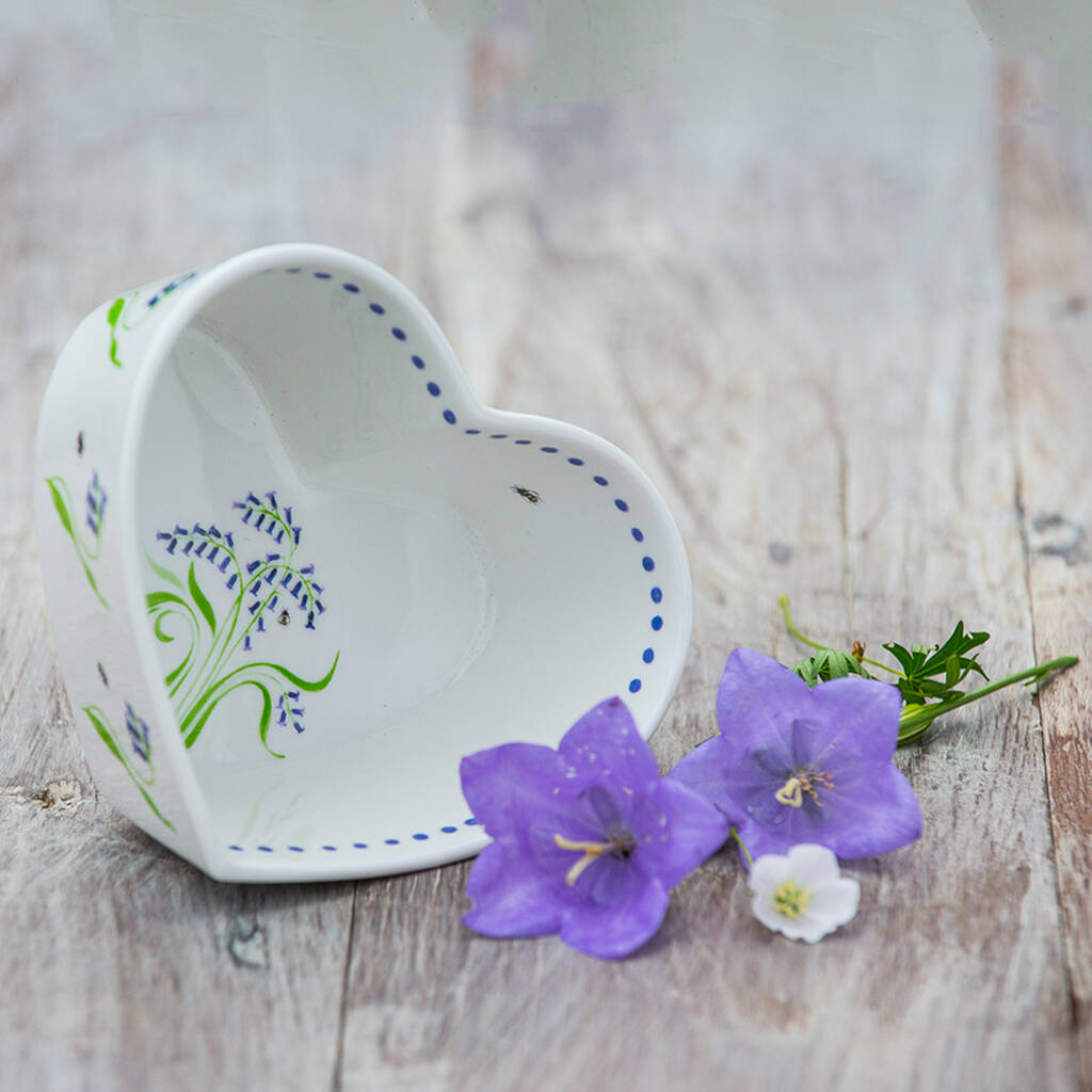 Bluebell Heart Shaped Cookware Bowl, 1 of 2