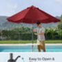 3m Garden Parasol Umbrella Upf 50+ Sun Shade 30° Tilt, thumbnail 3 of 12