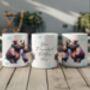Personalised Rhino Love Couple In Christmas Jumpers Mug, thumbnail 2 of 2
