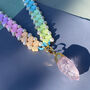 Handmade Pastel Rainbow Rose Quartz Crystal Necklace, thumbnail 5 of 10