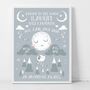 Personalised Keepsake Birth Print Hello Moon, thumbnail 4 of 5