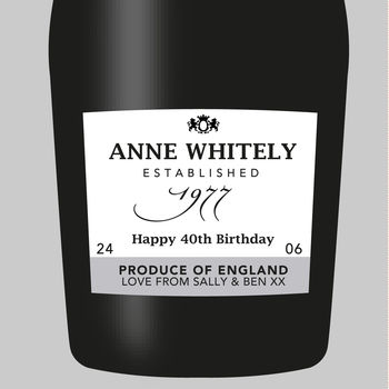 Personalised 'A Vintage Year' Birthday Prosecco Print, 2 of 10