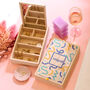 Personalised Squiggle Design Mirror Wooden Storage Box, thumbnail 1 of 5