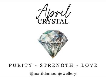 Sterling Silver April Crystal Gemstone Beaded Bracelet: April Birthstone Personalised Initial Heart, 6 of 7