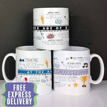 Personalised 80th Birthday Gift Mug, 2 of 9