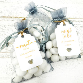 Gold Foiled Mint To Be Wedding Favour Tags, 2 of 6