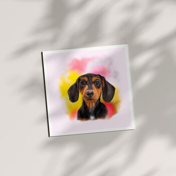 Dachshund Hand Drawn Dog Card For Any Occassion, 2 of 3