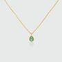 Hampton Emerald And Gold Plated Necklace, thumbnail 3 of 4