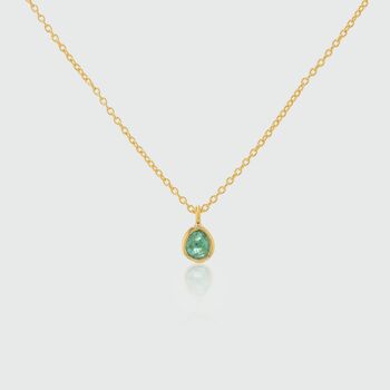 Hampton Emerald And Gold Plated Necklace, 3 of 4