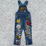 Kids Personalised Hand Painted Dungarees, thumbnail 2 of 12