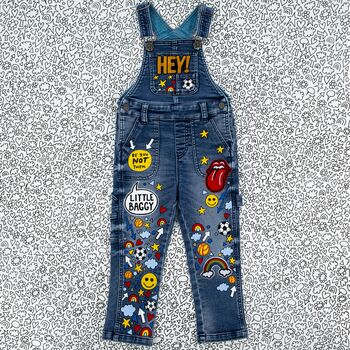 Kids Personalised Hand Painted Dungarees, 2 of 12