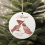 Personalised Married Ornament, Wedding Day Keepsake Bauble, thumbnail 1 of 2