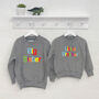 Multicoloured Sibling Sweatshirt Set, thumbnail 3 of 4